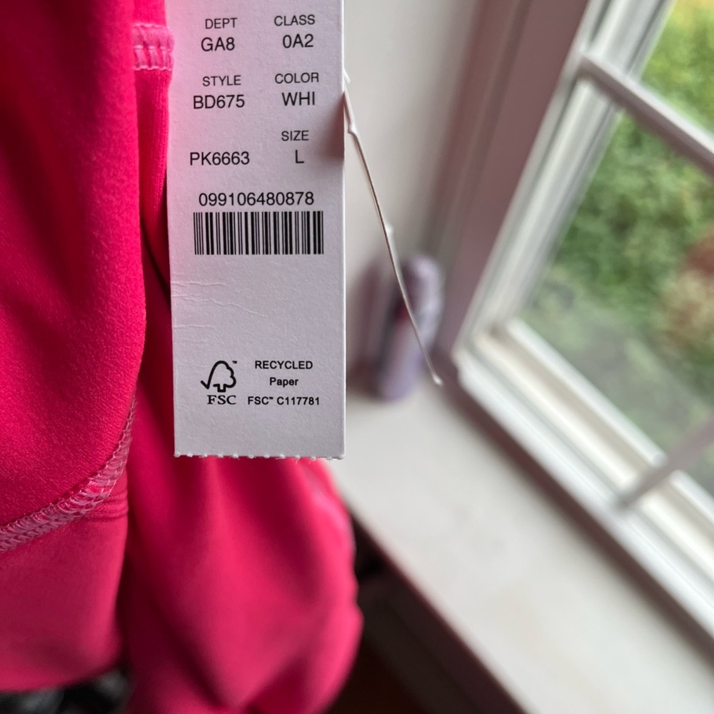 J crew leggings, cloud stretch, hidden waistband pocket size, large pink - Picture 6 of 6